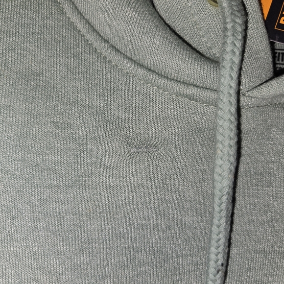 Carhartt Men's Green With Blue Lettering Hoodie Sweatshirt XL - Picture 2 of 5